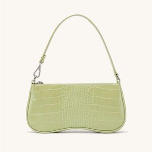 JW PEI EVA SHOULDER HANDBAG - SAGE GREEN CROC